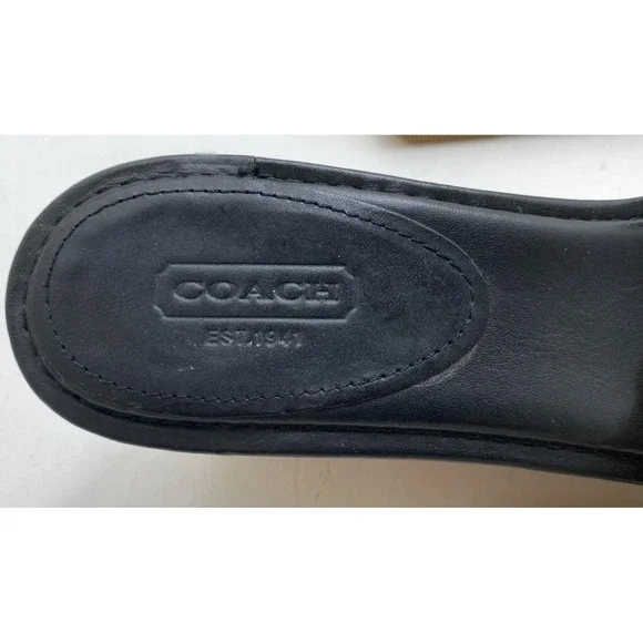 COACH Jazmin Cork Wedge Slide Sandals – Women's Size 10B – Black – NWOT - Picture 6 of 7